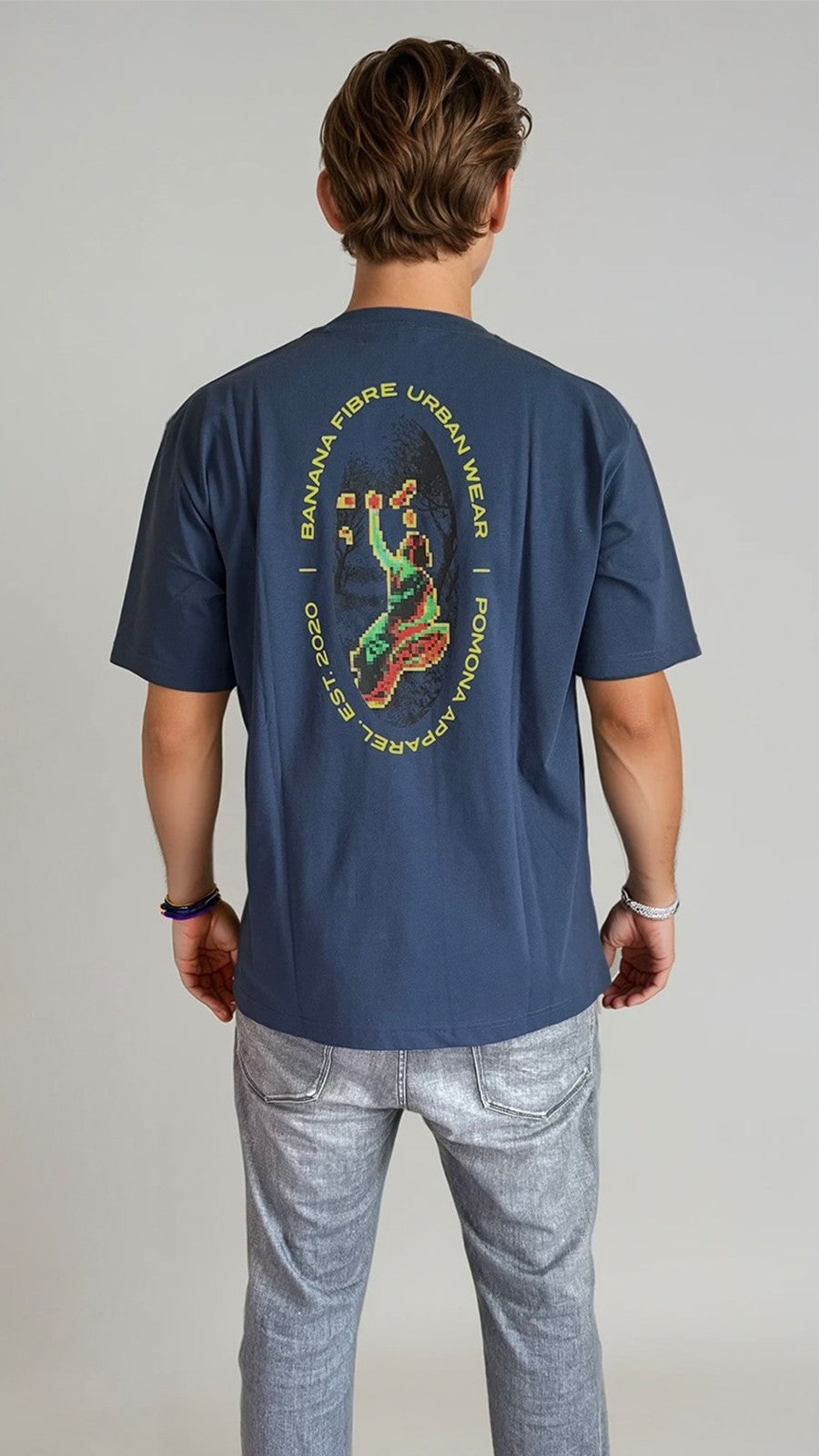 PIXEL BANANA TEE – INSIGNIA BLUE